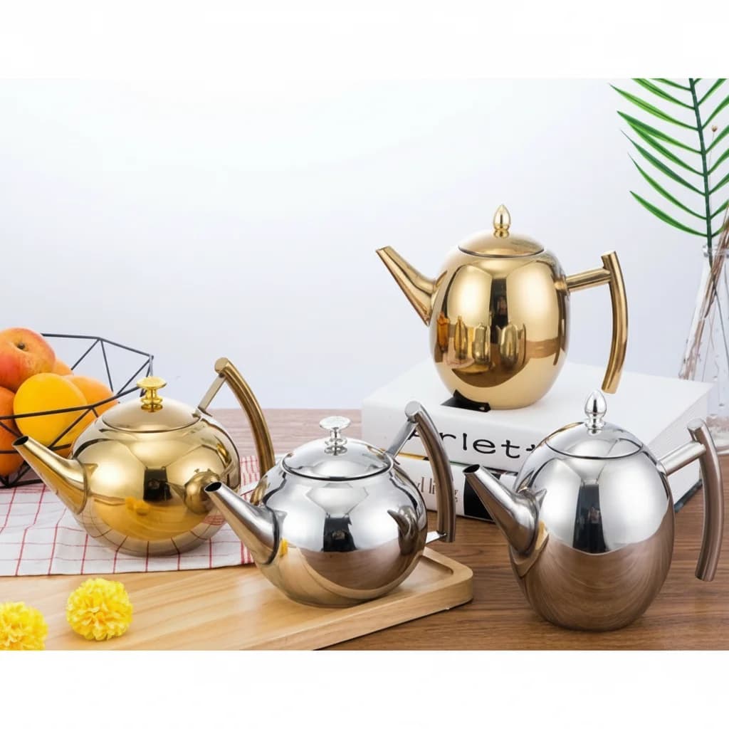 Bouilloire en acier inoxydable, bouilloire à eau épaisse 1/1,5/2L, cuisinière à induction à gaz, bouilloire avec filtre, bouilloire à eau pour