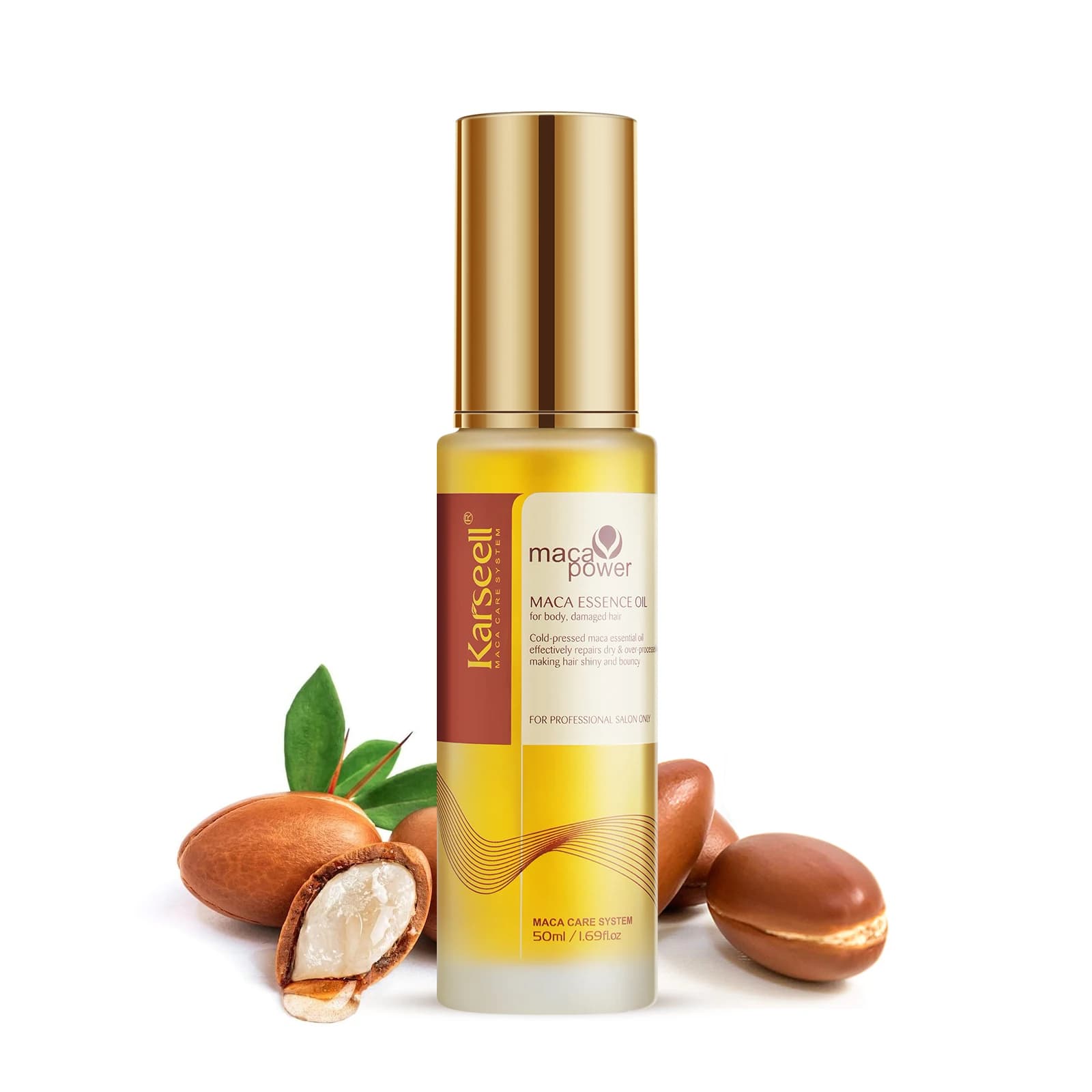 Karseell – huile capillaire pour la guérison des cheveux, pressée à froid, sans poids, huile d'argan marocaine, sérum capillaire pour nourrir et