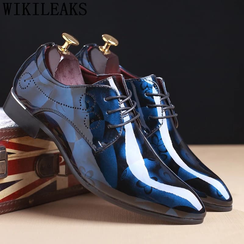 Bureau hommes chaussures habillées motif Floral hommes chaussures formelles en cuir de luxe mode marié chaussures de mariage hommes Oxford