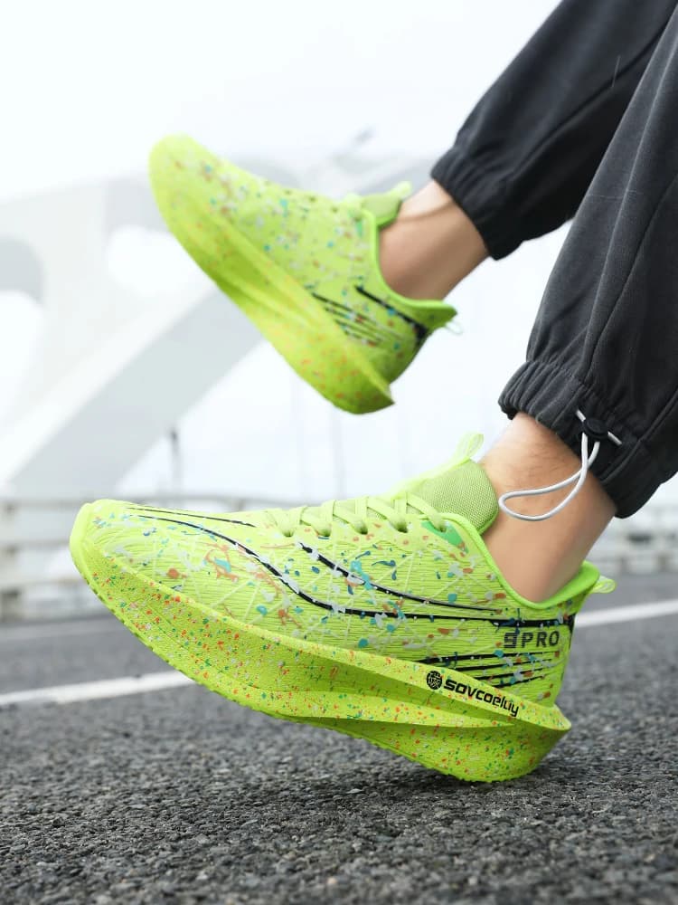 Chaussures de course Marathon pour hommes, semelle carbone, sport spécialisé, résistantes, respirantes, légères, baskets de jogging athlétiques