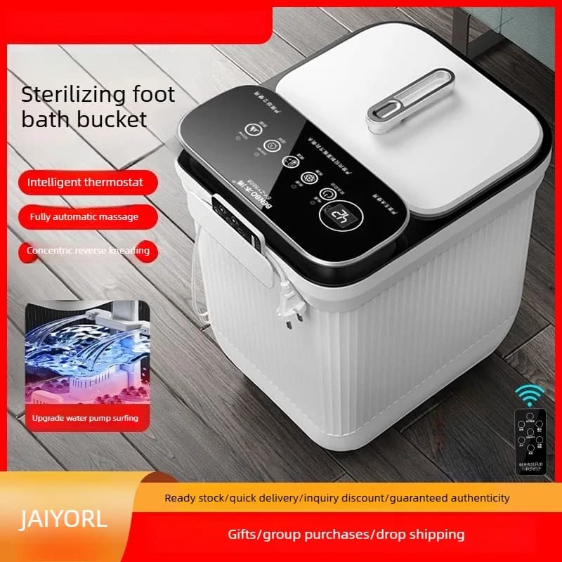 Bain de pieds électrique pour spa à domicile avec chauffage et température constante, massage automatique du pied avec télécommande