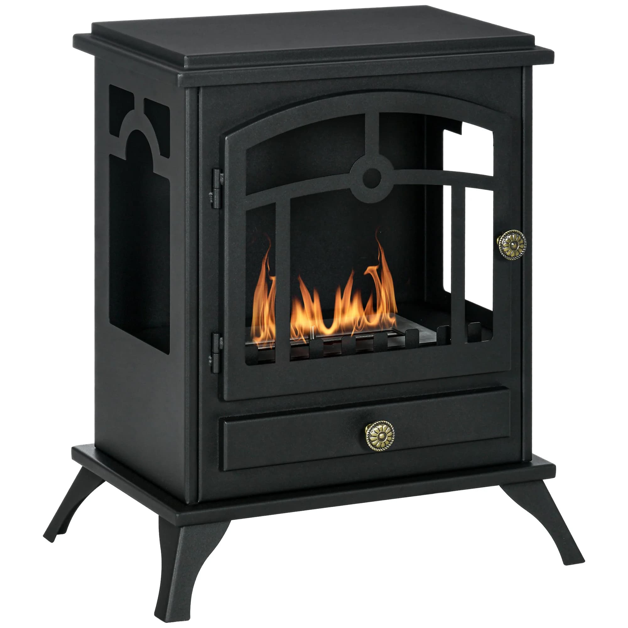 Cheminée au bioéthanol Homcom avec réservoir de 1,2 L 45X28X54 cm Noir