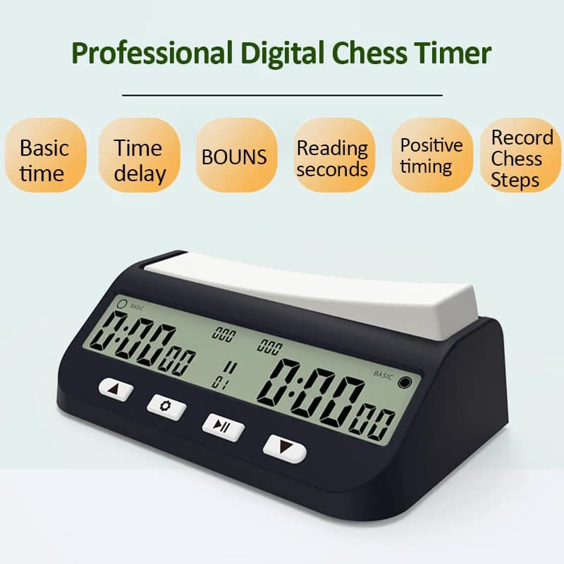 Horloge d'échecs professionnelle Portable polyvalente YS9901/YS902, minuterie d'échecs numérique, minuterie de jeu