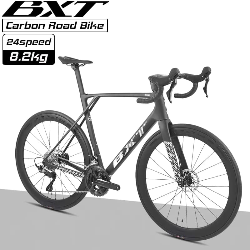 Vélo de route BXT New Model-155, cadre, fourche et guidon en fibre de carbone, équipé d'un kit de transmission Shimano 105 R7120 24 vitesses, vélo