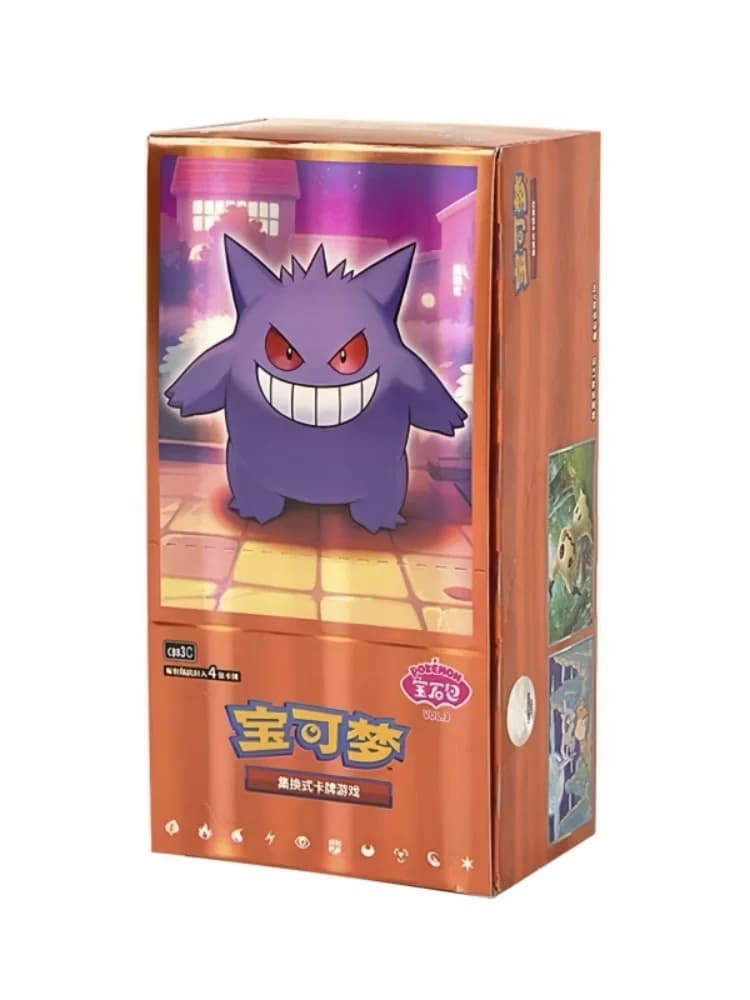 Pkm: paquet de pierres précieuses écarlates et violettes Vol.3 Gengar Meowth, Booster chinois simplifié, carte de collecte de jouets festvial