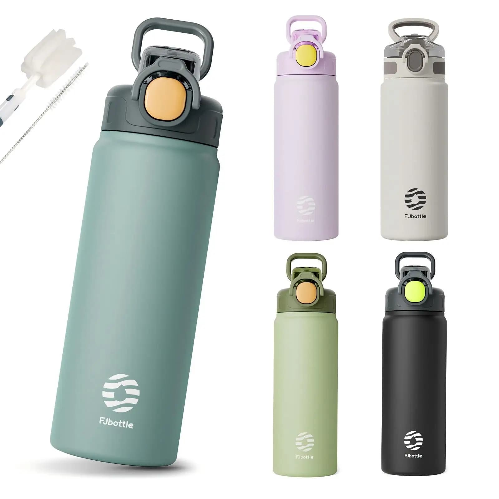 FEIJIAN bouteille Thermos avec paille 600ml 720ml tasse thermique en acier inoxydable flacon isolé pour voiture gobelet d'eau pour les Sports de