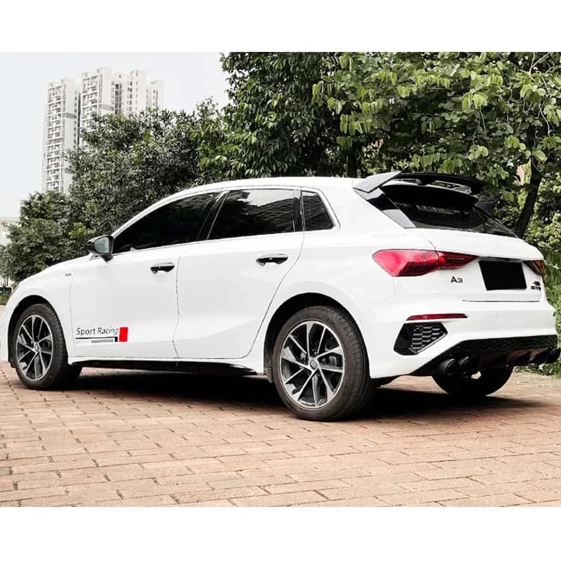 Aileron arrière noir brillant pour Audi A1 Sportback Q2 Q3 Q5 Q7 A3 Hatchback Aileron arrière universel Surface en carbone Accessoires