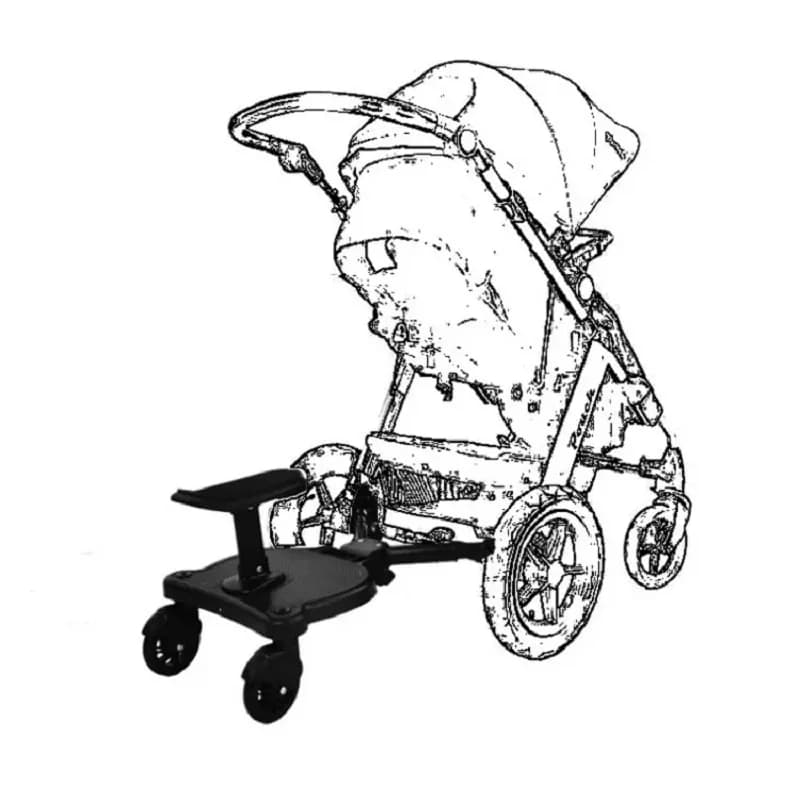 Jumeaux bébé chariot poussette conseil fixation Uppababy pédale pour deuxième enfant glisse siège auxiliaire monter sur le Long Buggy enfant