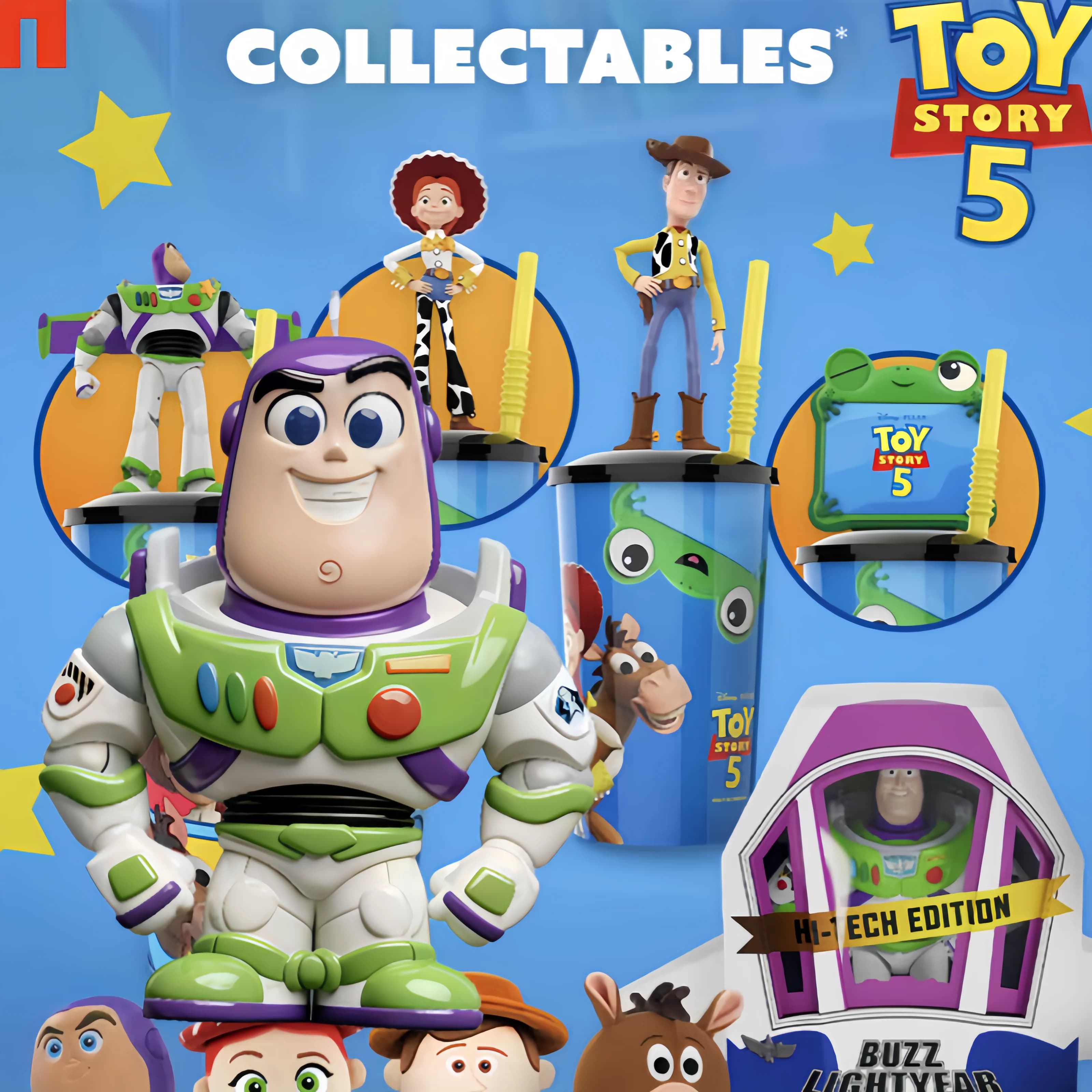 Gobelet de collection Toy Story 5 Alien Buzz Lightyear Woody Jessie pour la consommation quotidienne, les voyages en plein air et comme seau à