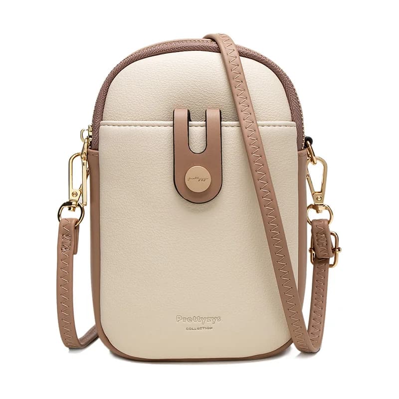 2023 Printemps et été nouveau sac de téléphone portable femme japonaise et sud-coréenne PU doux petit frais haute qualité mode fermeture éclair