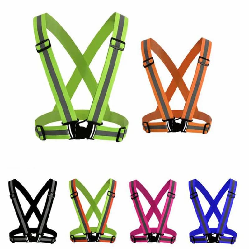 Bretelles réfléchissantes unisexes pour course de nuit, pour hommes et femmes, ceinture de Sport pour jeunes, bretelles larges lumineuses colorées