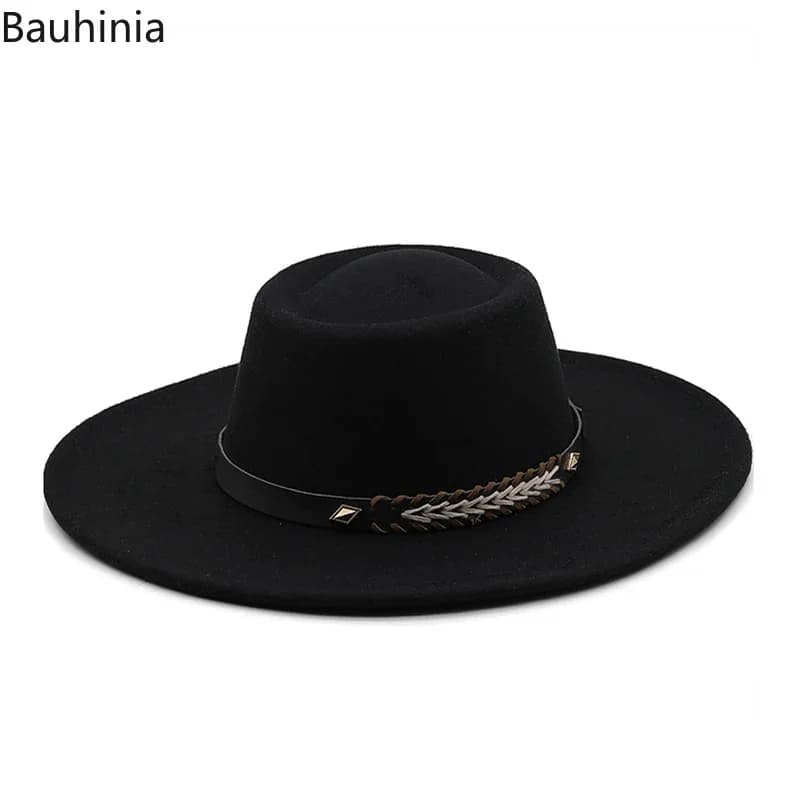 Chapeaux Fedoras en feutre de Style britannique pour femmes et hommes, à bord large de 9,5 cm, casquettes de Jazz de luxe formelles, Chapeau pour