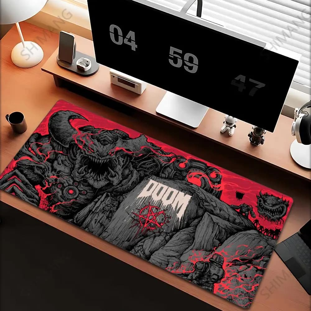 Tapis de souris de jeu d-dooms e-ternals, 30x80cm, Base en caoutchouc antidérapante, XXL, pour Gamer, PC, Table épaisse pour sport électronique