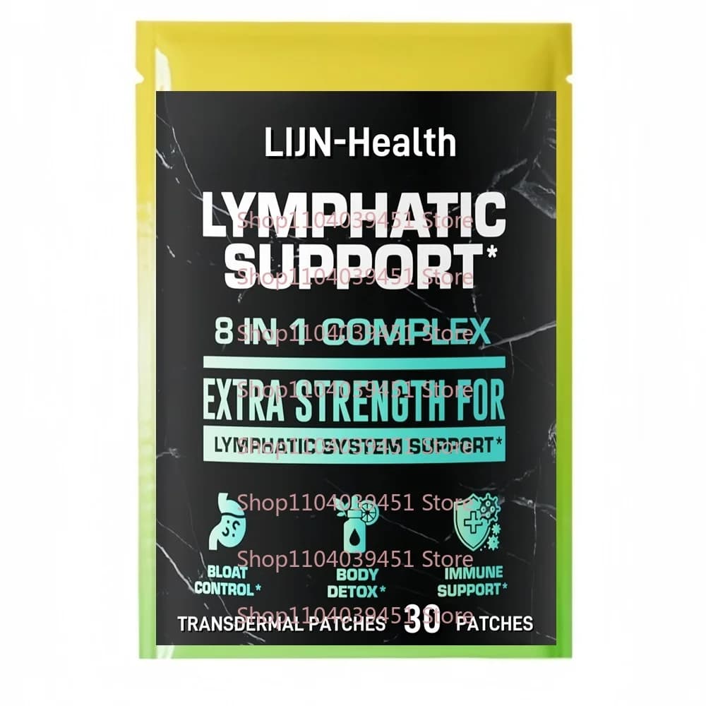 30 patchs patchs transdérmiques de drainage lymphatique pour le détox du foie et le soutien immunitaire – Gouttes de soutien du système
