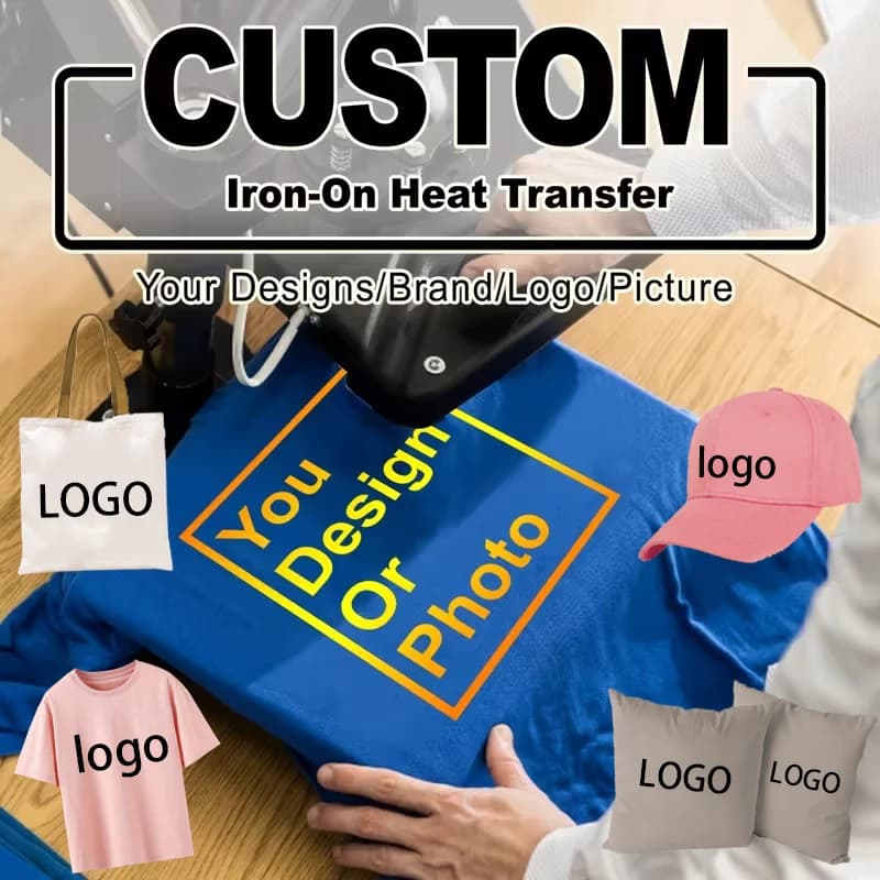 10 PIÈCES Transferts thermiques DTF pour impression de logo personnalisé ou d'image photo, papier thermocollant pour T-shirts, sacs et autocollants