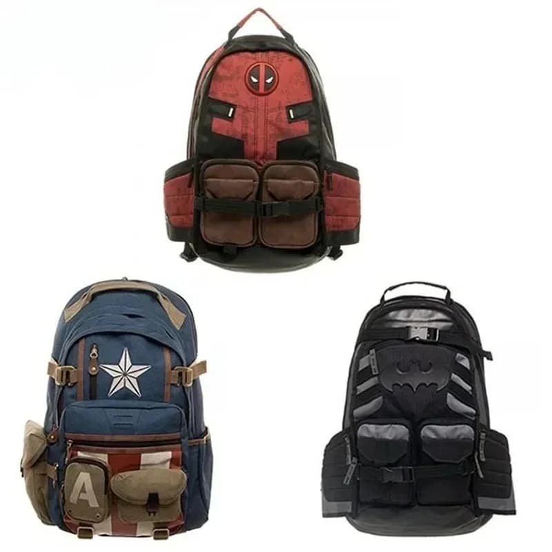 Sac à dos Marvel Avengers Deadpool Captains America, sacs à dos de dessin animé, pour loisirs en plein air, voyage, grande capacité