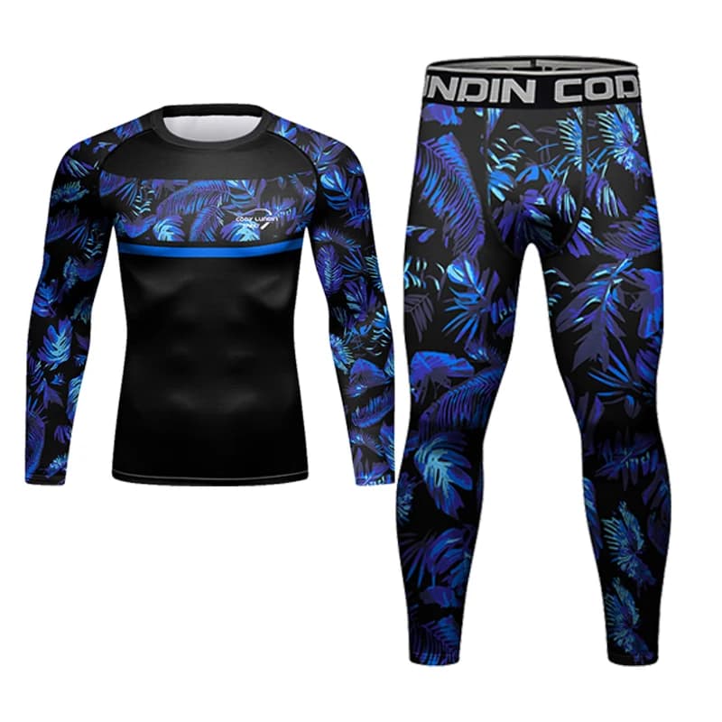 MMA-Ensemble de Compression pour Homme, T-shirt et Pantalon, Survêtement de dehors, Course à Pied, Jogging, Imbibé de Rash Guard, Vêtements de bug