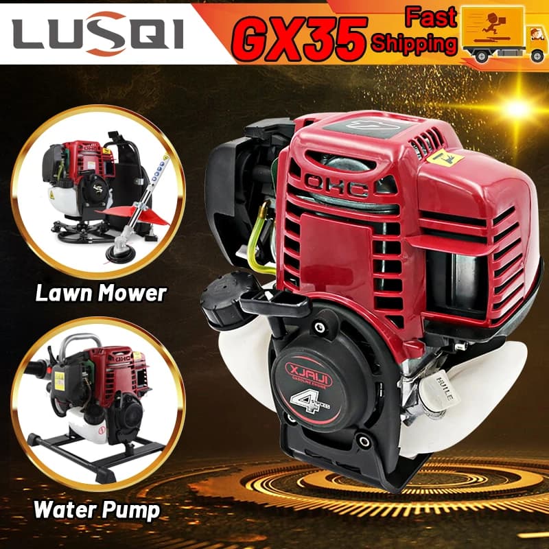 Luxqi – moteur à essence à 2/4 temps, monocylindre, adapté à la tondeuse à gazon et à la brosse, pompe à eau, livraison logistique rapide