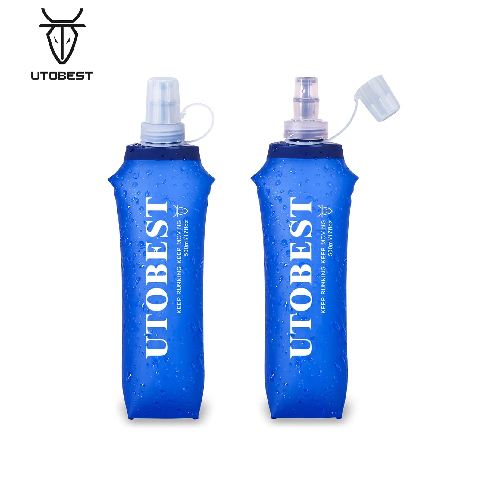 UTOBEST 250 ml 350 ml 500 ml flacon souple pliable bouteille d'eau en TPU pour la course en plein air randonnée cyclisme