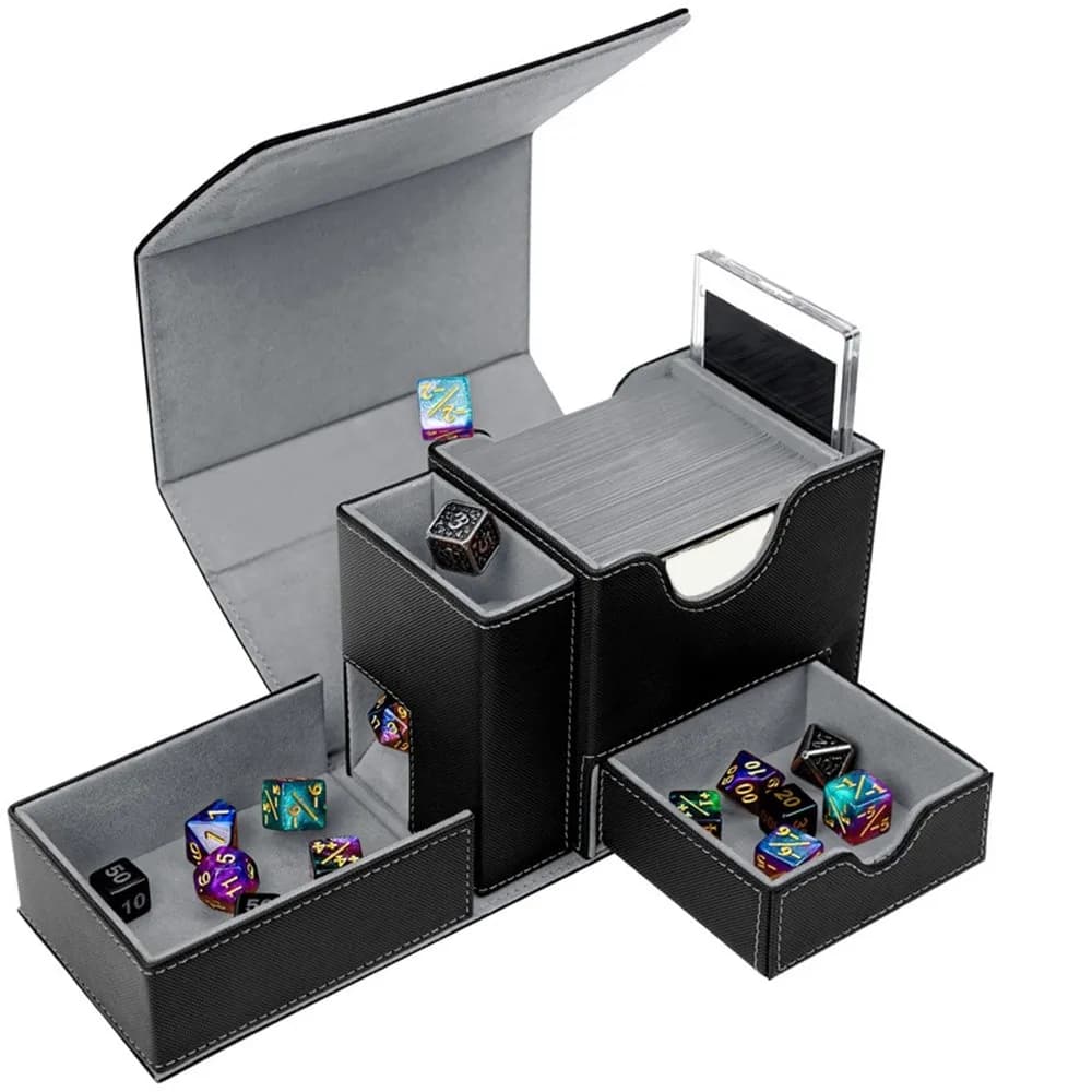 Tour à dés pliable Portable, conception spéciale, plateau à dés pratique, tour à dés en cuir PU pour les jeux sur Table RPG