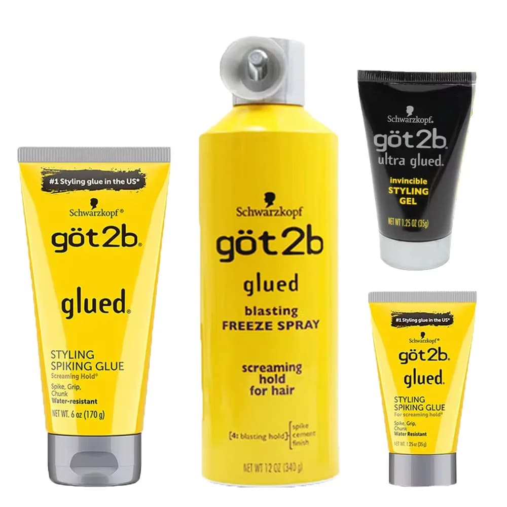 Got2b Glued Spiking Glue Gel Coiffant Invisible Résistant à l'Eau Fixation Forte pour Adhésifs de Perruques Gel de Contrôle des Frisottis pour une