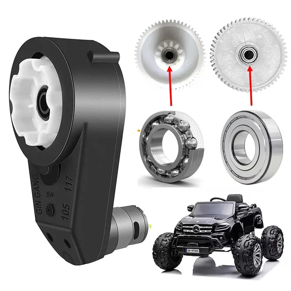 6V 12V 24V RS550 RS570 RS555 haute vitesse haute puissance enfants électrique monter sur voiture moteur boîte de vitesses avec roulement moteur