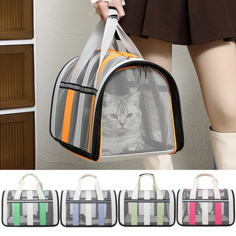 Sac de transport pour animaux de compagnie, sac à main portable pour chats et chiens, pliable, cage pour chiens de petite à moyenne taille, sac à