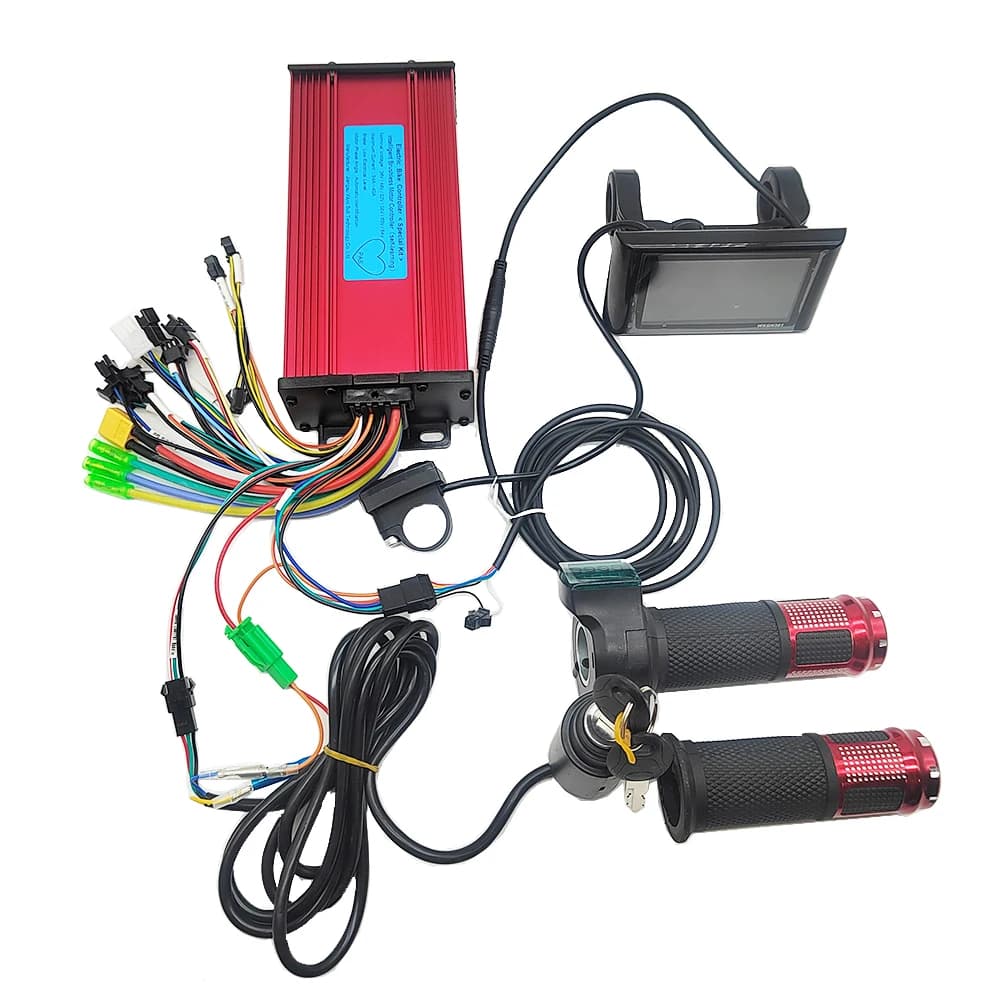 Contrôleur sans balais pour vélo électrique/Scooter électrique, 36V 48V 60V 1000W 1200W 1500W 40A, avec écran LCD et accélérateur pour vélo