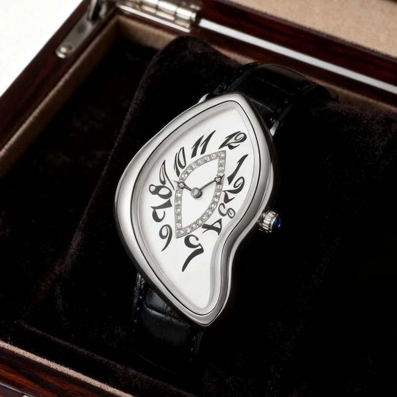 Y2K Collection médiévale montre à Quartz irrégulière innovante bracelet en cuir mode avant-gardiste conception de Niche montre-bracelet à Quartz