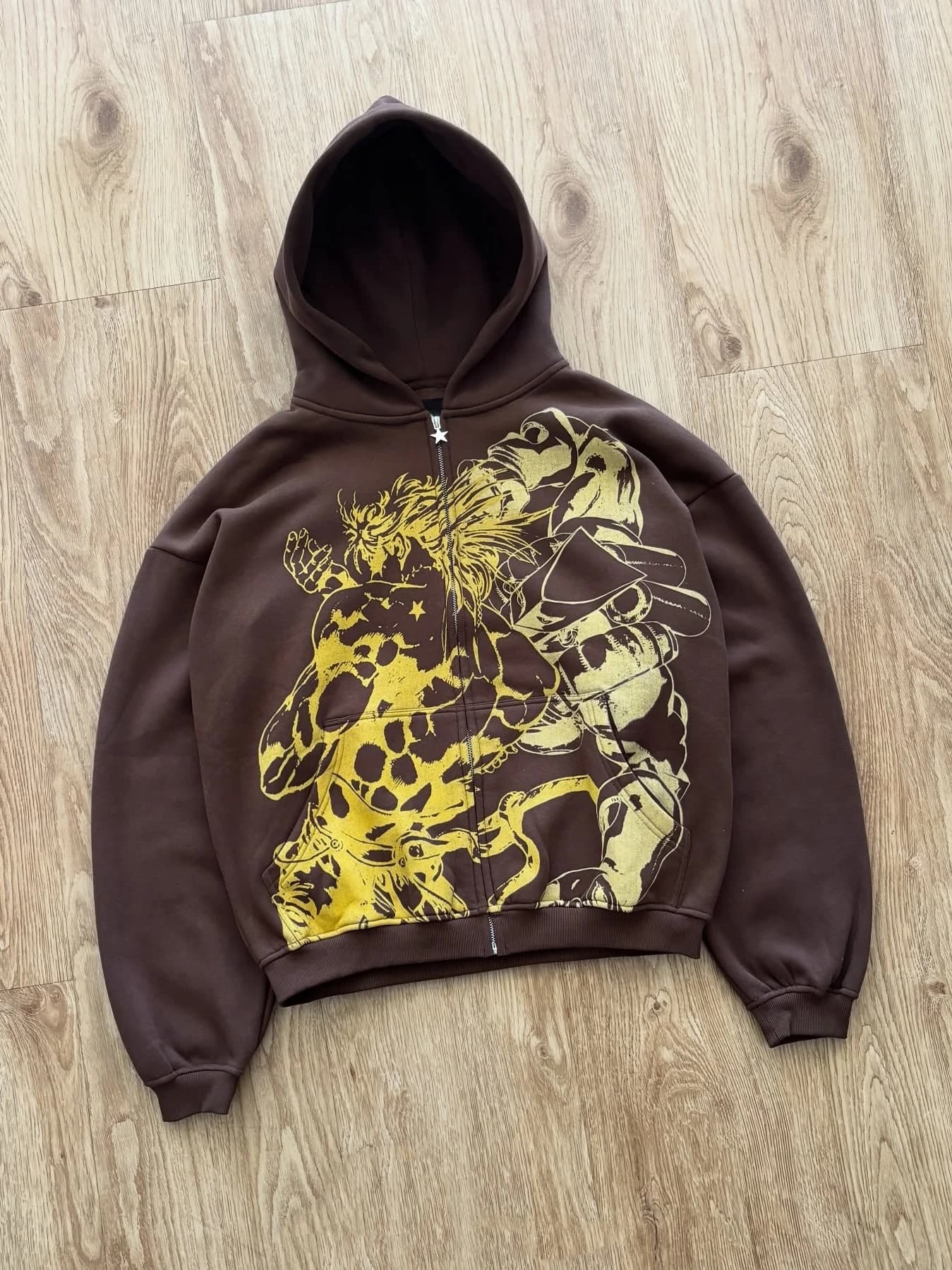 Sweat à capuche Y2K Hiphop Jojo Bizarre Adventure Harajuku surdimensionné pour homme et femme, sweat à capuche zippé Hip Hop pour couple,
