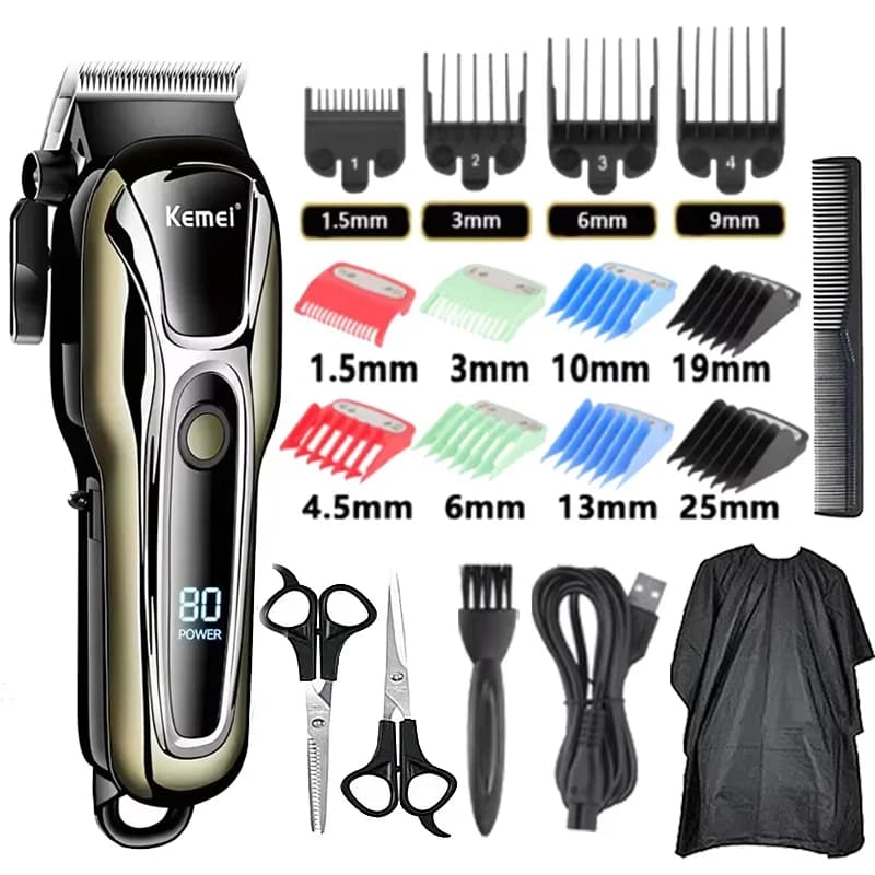Kemei PG1990A tondeuse à cheveux Rechargeable pour hommes tondeuse à cheveux professionnelle sans fil pour hommes Machine de coupe de cheveux