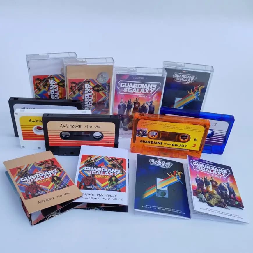 Les Avengers gardiens de la galaxie bande musicale Gamora Groot Star-Lord Cosplay bandes sonores boîte Cassettes baladeur bande accessoire cadeaux