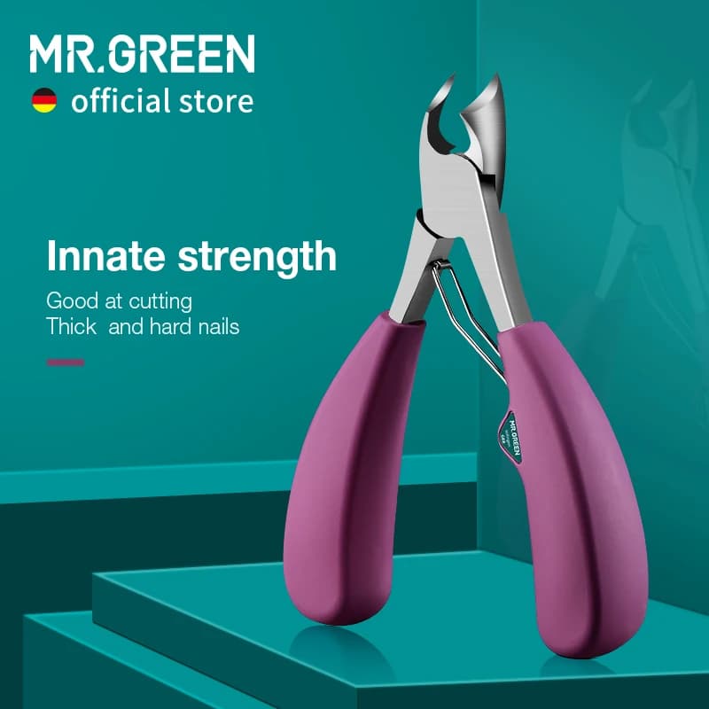 MR.GREEN coupe-ongles en acier inoxydable, coupe-ongles incarnés, bon pour couper les ongles épais et durs, outil de manucure et pédicure