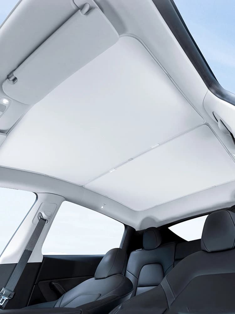 Pare-soleil en tissu pour toit vitré avant et arrière pour Tesla Model 3/Y Highland Model Y Juniper 2026