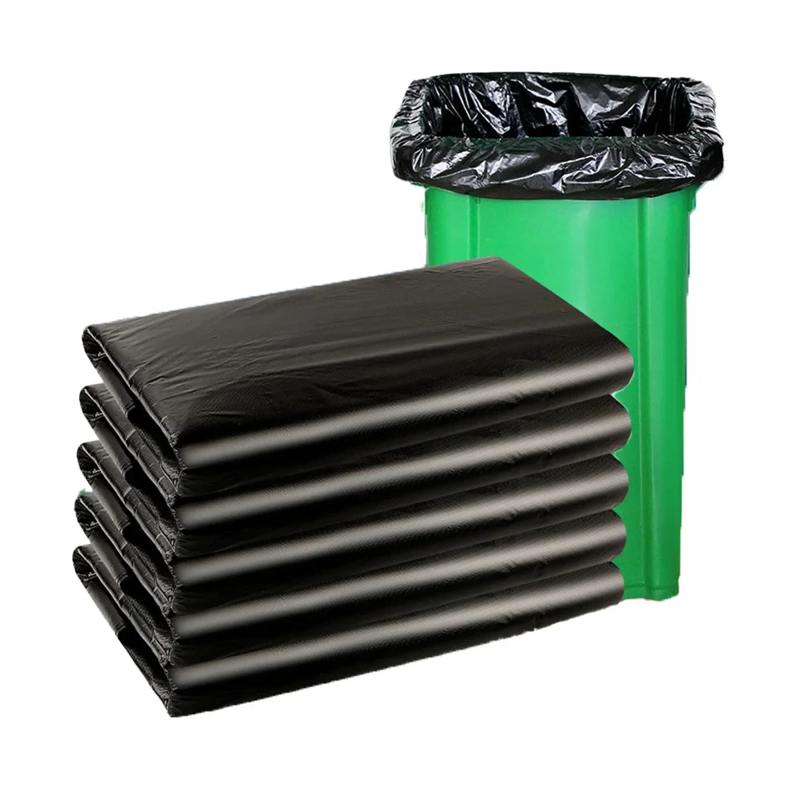 Sacs poubelles Extra larges robustes, sacs poubelles noirs durables, matériau épais pour le nettoyage de la cuisine, utilisation en hôtel, gestion