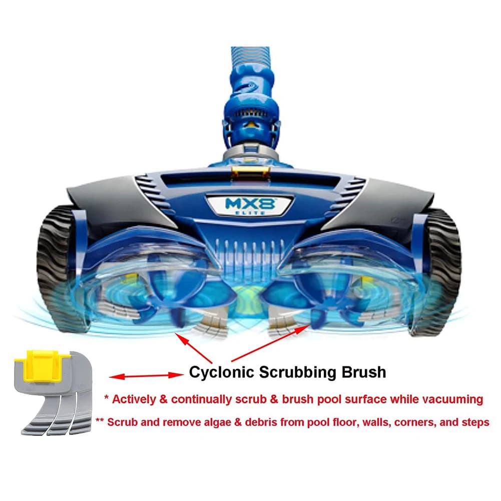 Accessoires de piscine faciles à utiliser, brosse de nettoyage de piscine, 4 pièces, récurage cyclonique, nettoyeur de piscine dans l'énergie