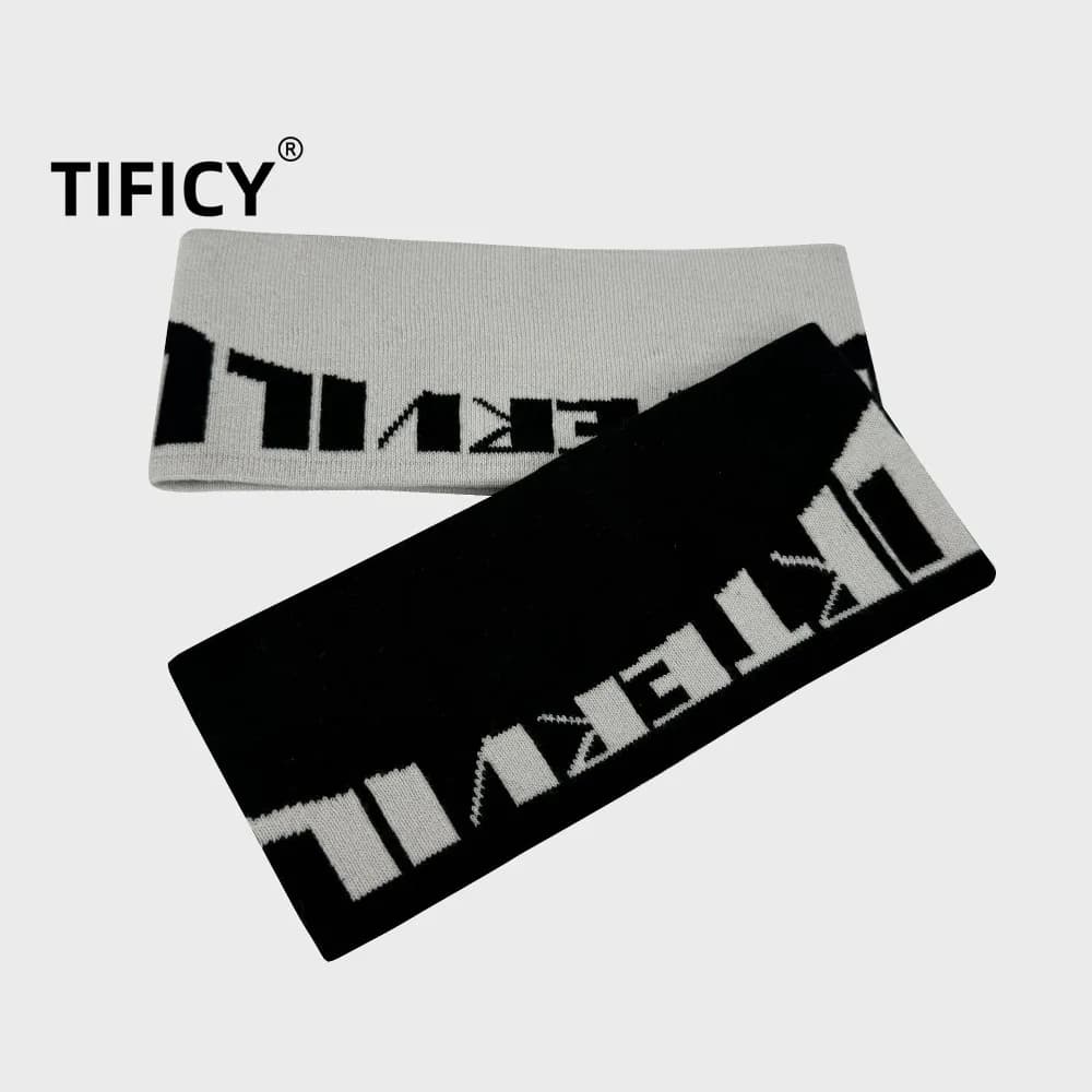 Dark RO Rick Knit Nouveau couvre-chef pour hommes et femmes Style unisexe lettre Jacquard bandeau pour bandeau de sport décontracté et polyvalent
