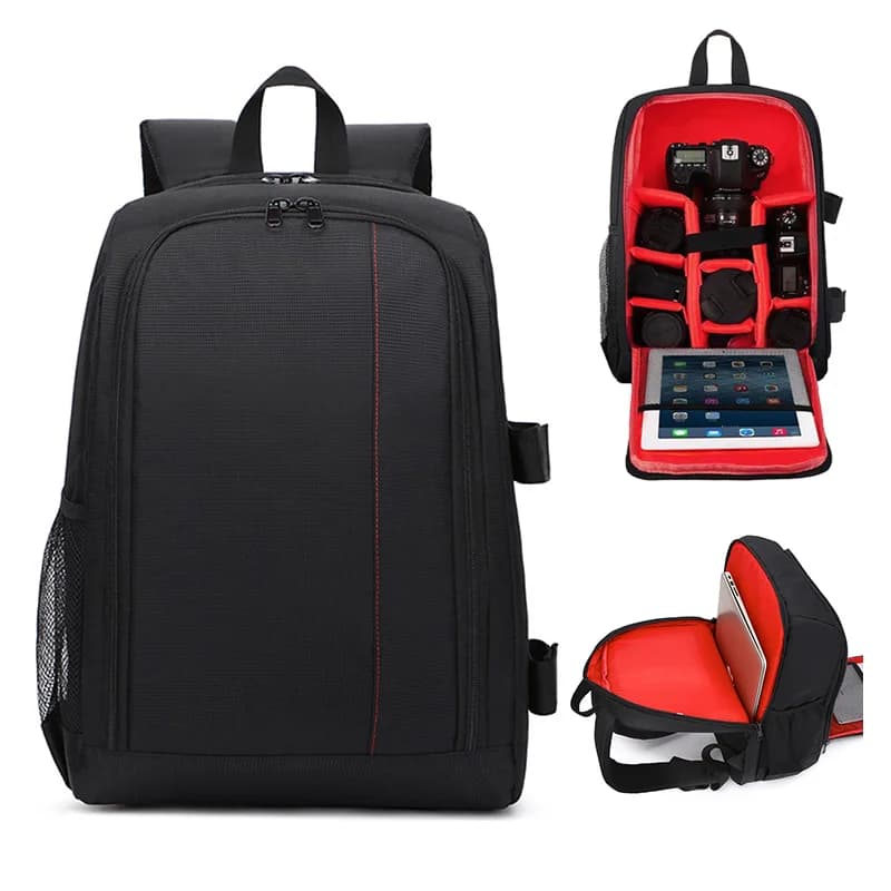 Sac à dos pour appareil photo numérique, sac à dos pour appareil photo de grande capacité pour l'extérieur, sac à dos pour ordinateur portable,