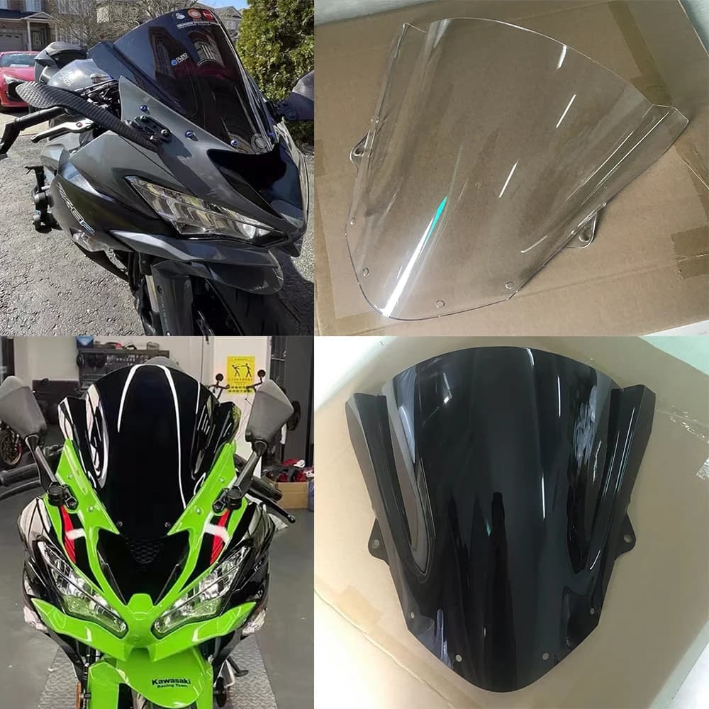 Pare-brise de moto ZX6R pour Kawasaki Ninja ZX 6R 636 ZX-6R, pare-brise à Double bulle 2009 -2018 2019 2020 2021 2022 2023