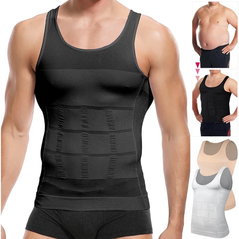 Hommes minceur corps Shaper ventre réducteur taille formateur gilet ventre contrôle Posture chemise dos Correction débardeur Shaperwear