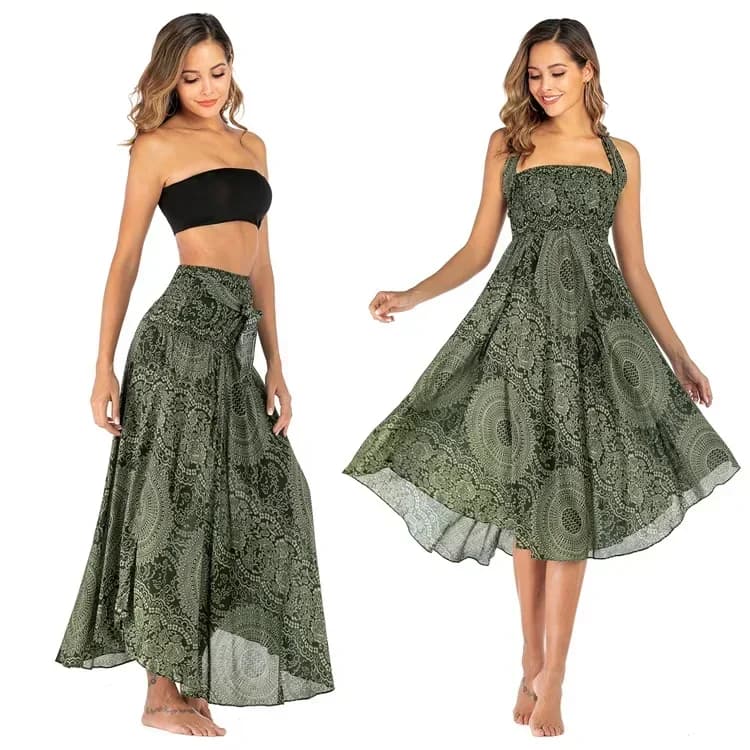 Sexy été longue Boho bas femmes Jupe Vintage décontracté Ropa Mujer Faldas mode ample y2k Maxi jupes Femme vêtements Saia Jupe
