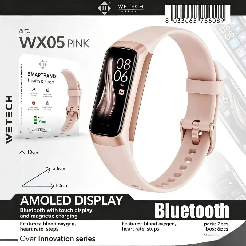 Bracelet intelligent et montre connectée WETECH, tracker d'activité physique |   Bracelet de sport Bluetooth avec fonction d'appel, moniteur de