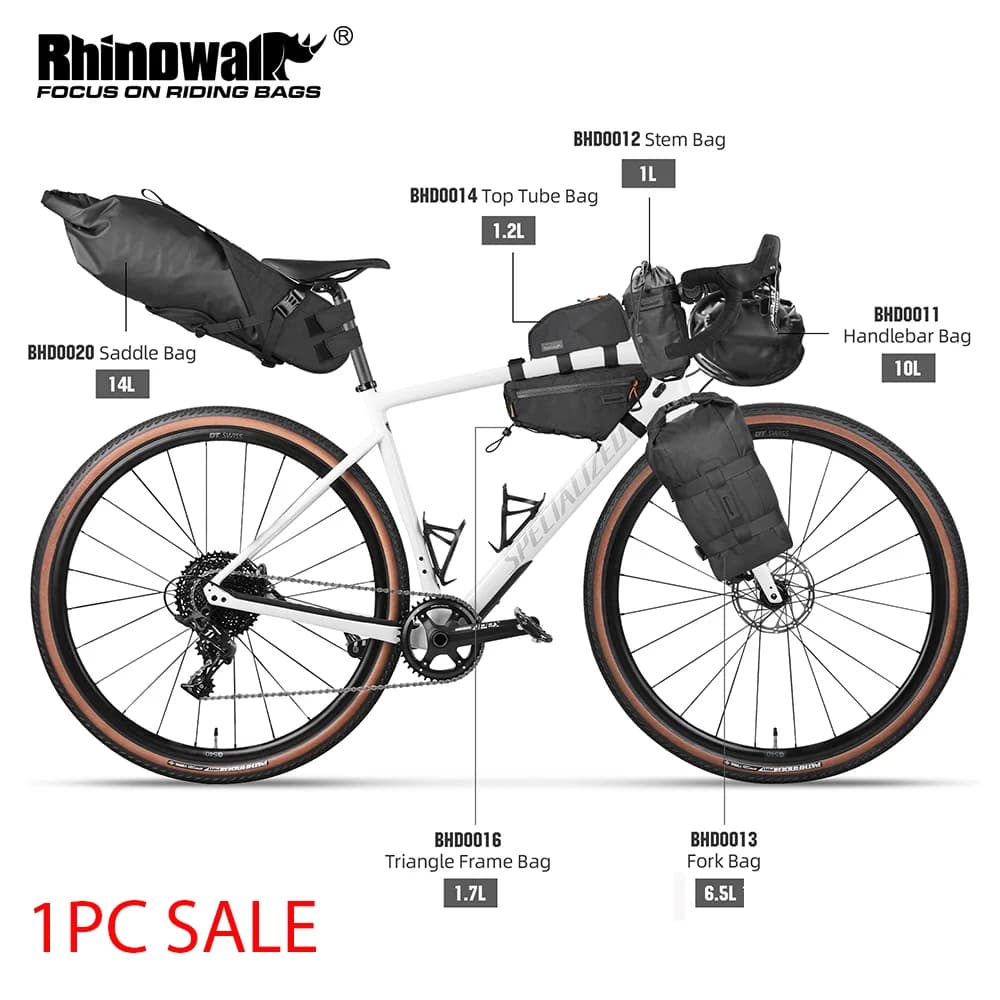 Bal inowalk-Sac de vélo résistant aux éclaboussures, guidon avant, sacoche pour tube astronomique, sacoche de vélo, série Wilderness, 1 pièce,