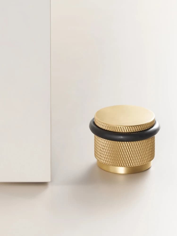 Nurlin – butoir de porte moleté Stable en laiton, hauteur réglable de 3cm, arrêt approprié pour l'installation de sols en bois et en ciment