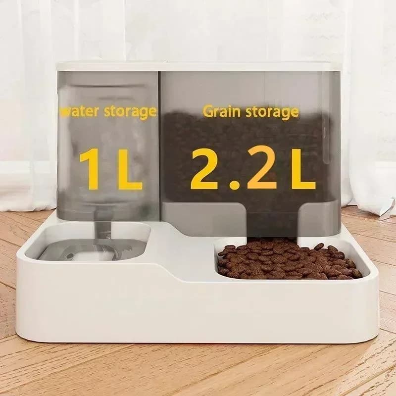 Mangeoire automatique intelligente pour animaux de compagnie, fontaine à boire pour chien, grand bol en plastique, distributeur d'eau 2 en 1, fecL