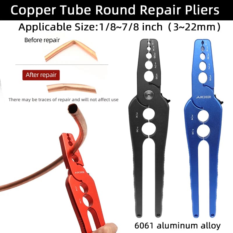 CT-301 pince de réparation de Tube de cuivre composé rond et Tube plié plat réparation pince ronde outil pince de réparation polyvalente