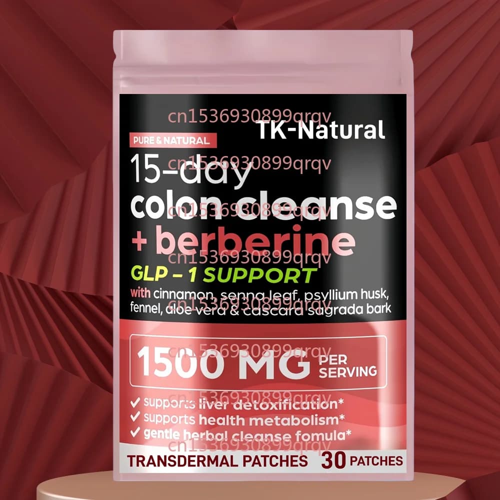 30 Patchs Transdermiques Nettoyants pour le Côlon avec Berbérine – Détox Parasitaire 15 Jours pour Hommes et Femmes – Santé Intestinale et