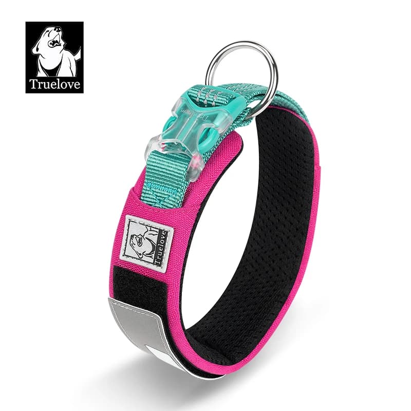Truelove collier pour animaux de compagnie réfléchissant multifonctionnel personnalisé collier pour chien DuPont doux respirant réglable pour