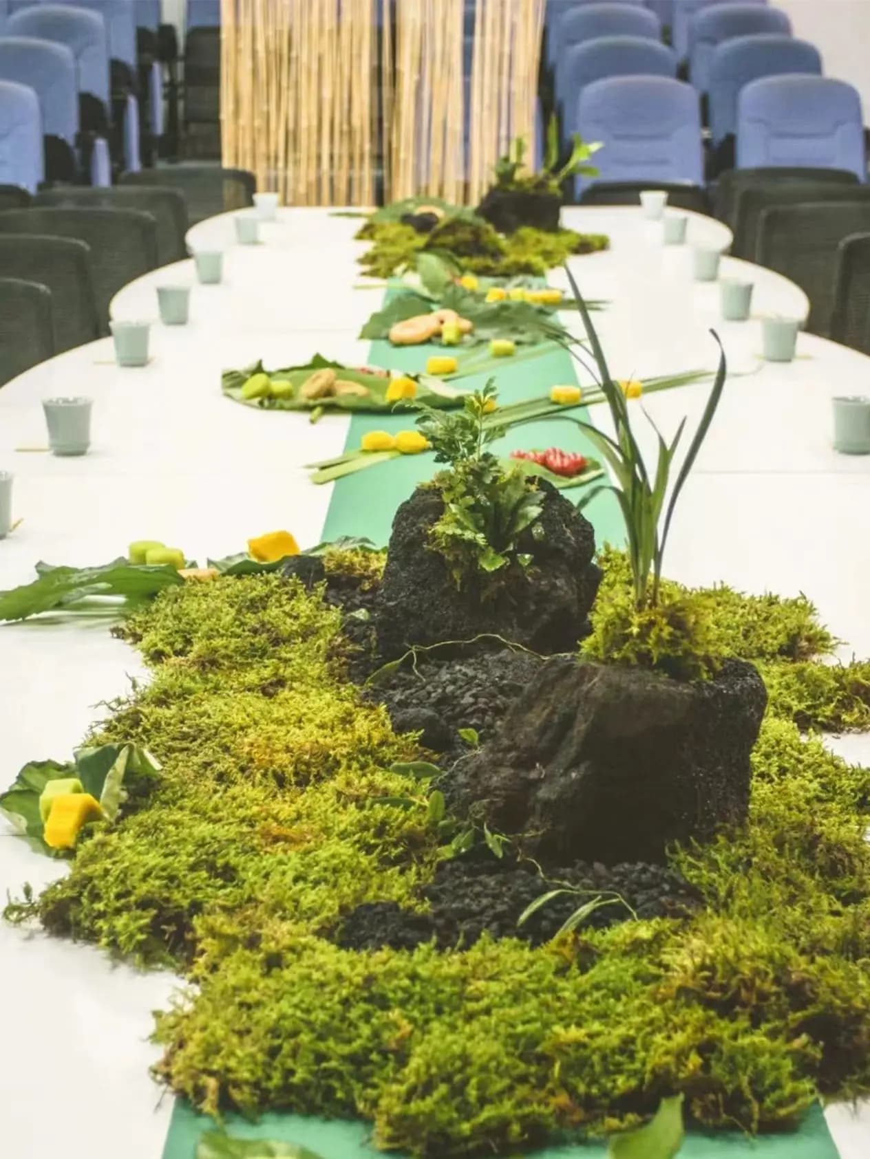 Fausse mousse artificielle, mousse artisanale pour décor de centres de table de plantes en pot