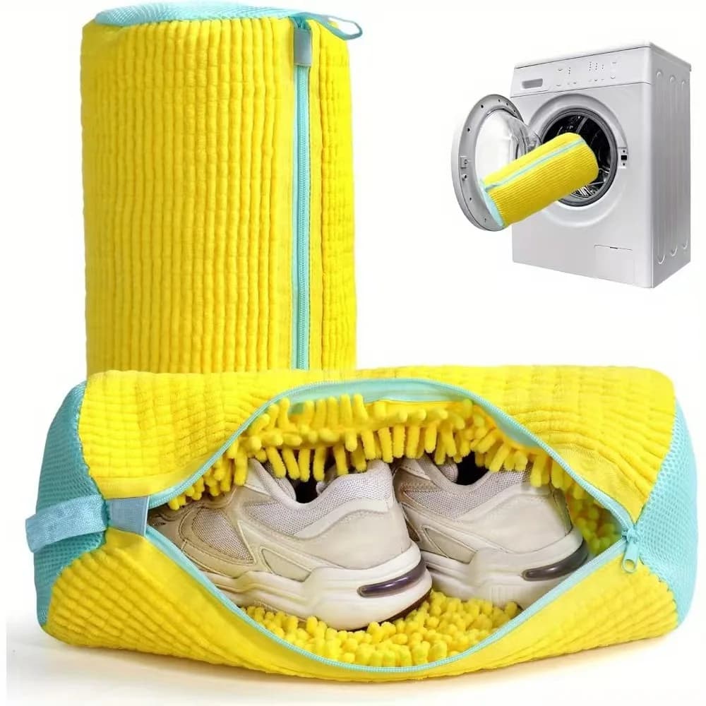 Sac à linge sac de lavage de chaussures filet rembourré protecteur pour fibres moelleuses Polyester sacs de lavage de séchage respectueux de la
